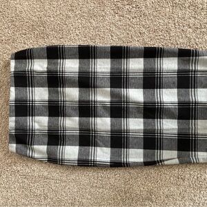 Daniel Cremieux Black and Gray Plaid Pencil Skirt
